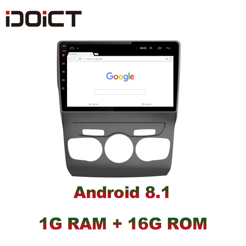 Автомобильный DVD плеер IDOICT Android 8 1 GPS навигация мультимедиа для Citroen C4 радио 2013 2016