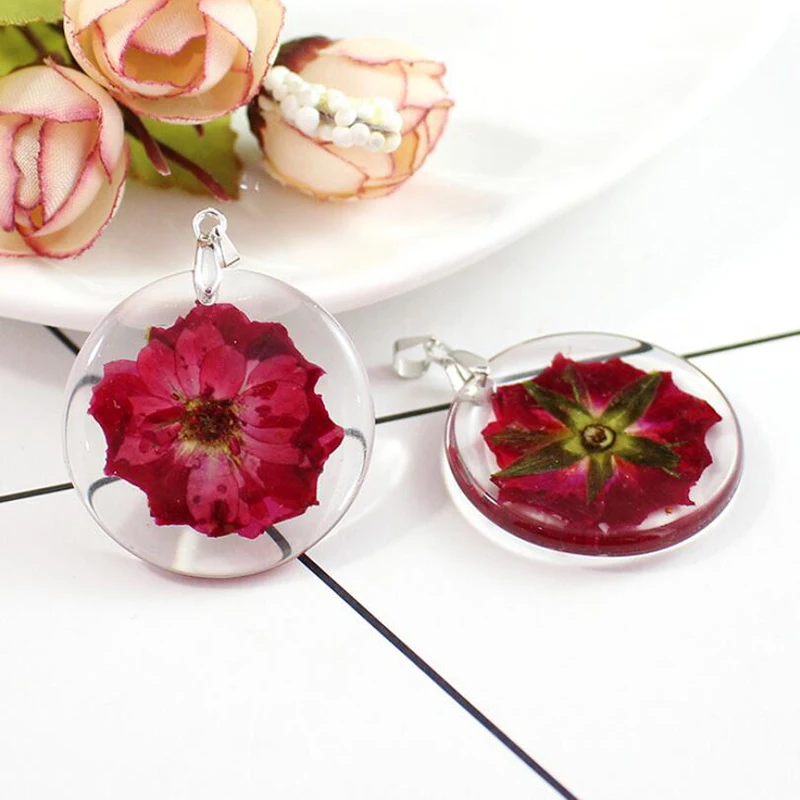 

12Pieces Pressed Real Dried Flower Half Cut Rose for DIY Home Ornament Resin Casting Making Christmas Card Decoration