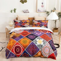 yi chu xin 3d bohemian duvet cover with pillowcase mandala bedding set full queen king bed comforter set