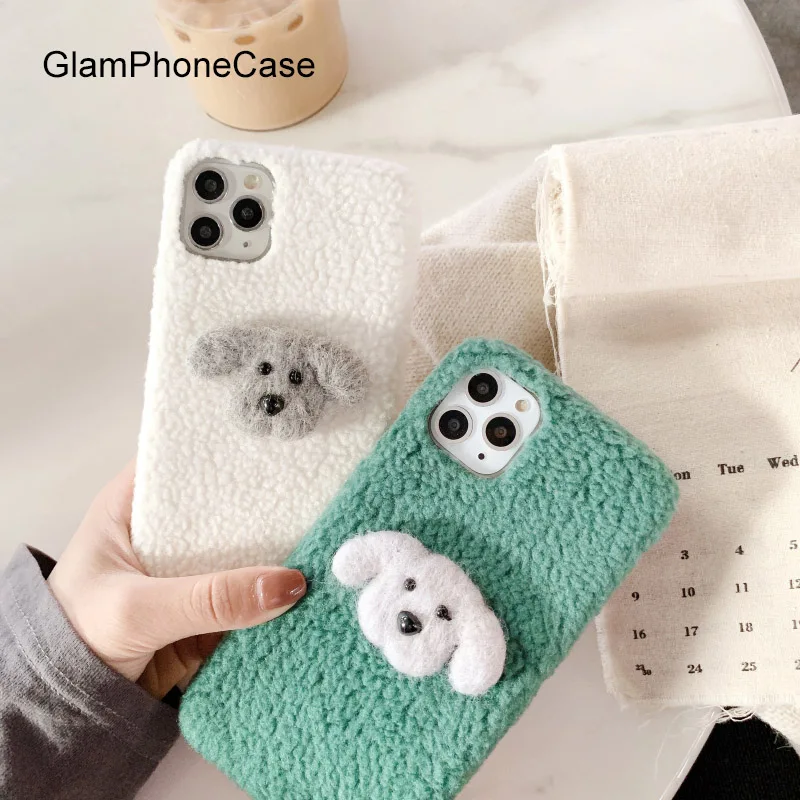 GlamPhone чехол простой плюшевый для телефона iPhone11Pro/Max X XS Max XR Мягкий силиконовый iPhone11