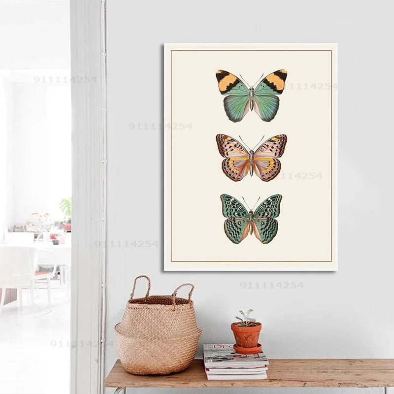 

Modern Nordic style insect butterfly high-definition printing decorative painting core canvas painting hotel painting