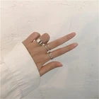 Женский комплект колец в стиле панк-готика, винтажные Регулируемые кольца в стиле хип-хоп, модные аксессуары для девочек, 2021