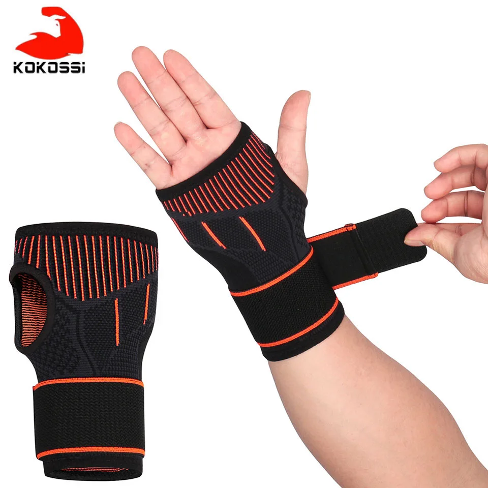 

KoKossi SUPPORT 1PCS Nylon Wristband weightlifting Wrist Support boxing hand wraps wrist brace boxing wrist handguard Protective