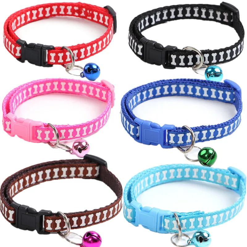 

Easy Wear Cat Dog Collar with Bell Adjustable Buckle Dog Collar Cat Puppy Pet Supplies Cat Dog Accessories Small Dog Chihuahua