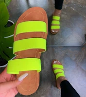 2020 new green ladies slides summer comfortable slip on shoes beach sandals slides assorted colors platform casual shoes