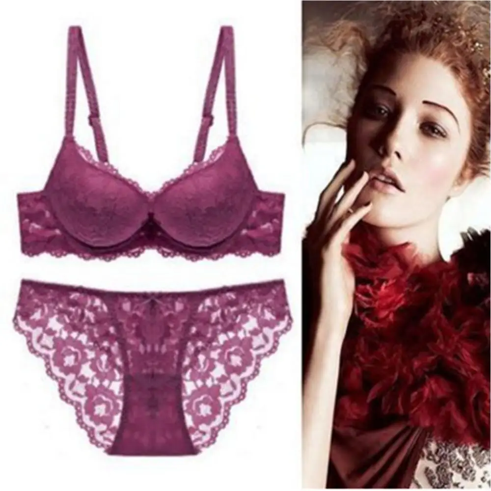 Irene Tinnie Bra Set Sexy Secret Lace Lingerie Underwire Gather Deep V Beauty Back | Женская одежда