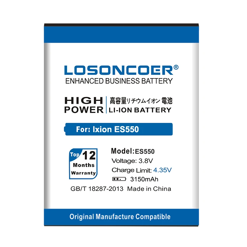 LOSONCOER Новинка 3150 мАч ES550 батарея для DEXP IXION ES550 для Fine power C1 Для Fine power C1 высококачественные Аккумуляторы для мобильных телефонов