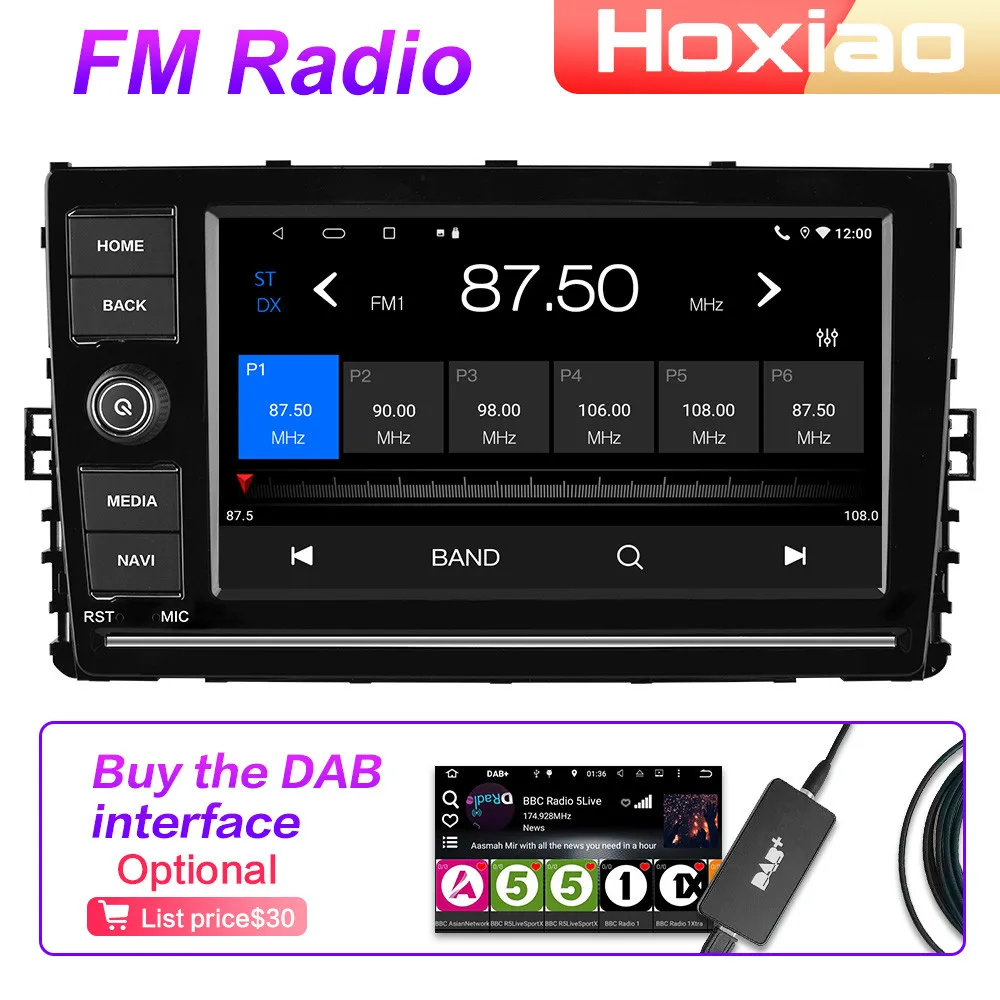 Андроид 10 Автомобильное радио Мультимедийный плеер для Volkswagen VW MQB Golf Polo Passat B7 B6 Skoda Seat 2003-2017 Навигация GPS 2 Din.