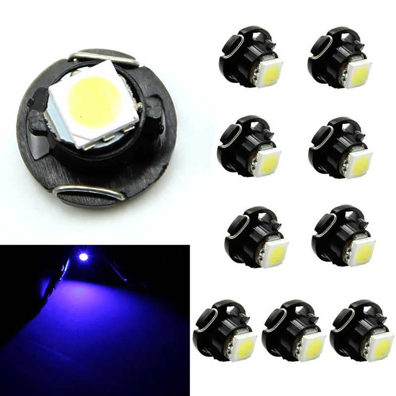 

10 шт. T3 светодиодный 3528 SMD DC 12 В автомобильная светодиодная лампа для приборной панели