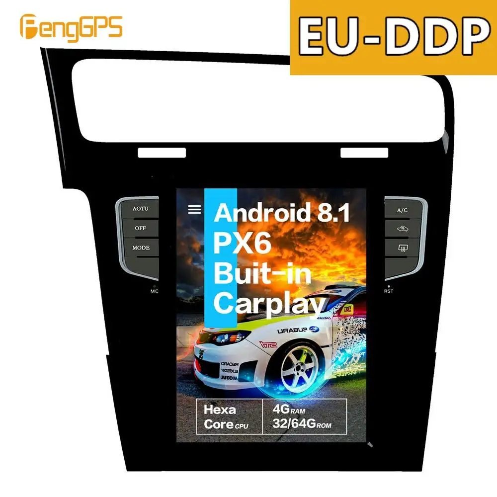 Экран Tesla Android PX6 для Volkswagen VW GOLF 7 автомобильный мультимедийный стереоплеер со