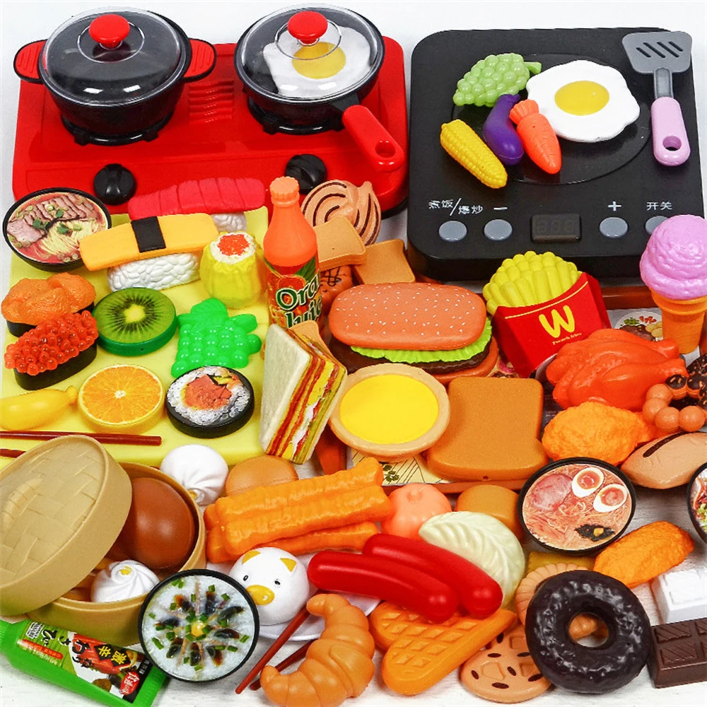 

Simulation Burger Set West Point Japanese Cuisine Biscuit Children Play House Toy Food Tableware For Kids Toys Birthday Gift