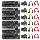 Переходная карта VER009S Plus PCI-E, Райзер VER 009S PCI Express 1X 4X 6X 8X 16X, USB 3,0, кабель SATA к 6-контактному разъему для видеокарты