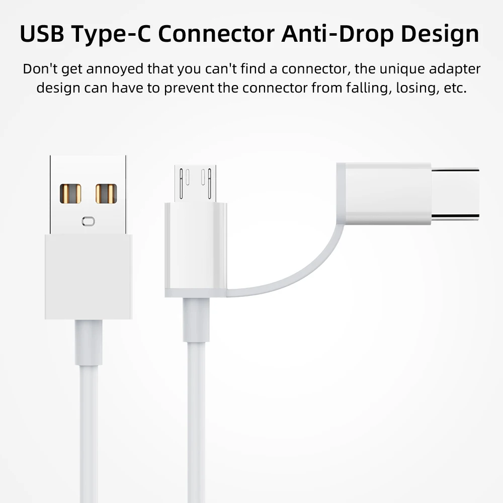 2 в 1 кабель для зарядного устройства USB 0 Type C Micro зарядки телефона P40 Samsung Huawei Xiaomi 5G