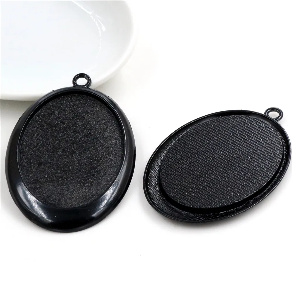 Новая мода 5 шт 30x40 мм внутренний размер черный простой стиль Кабошон База