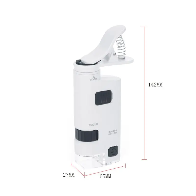 80-120X Digital Clip Type Cellphone Microscope With LED Lamp for Jewelry Stamp | Инструменты