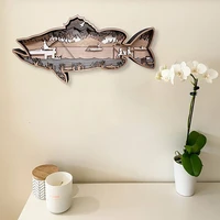 fishing and hunting pendant north american forest animal home decoration perch salmon pendant wall decoration christmas goods