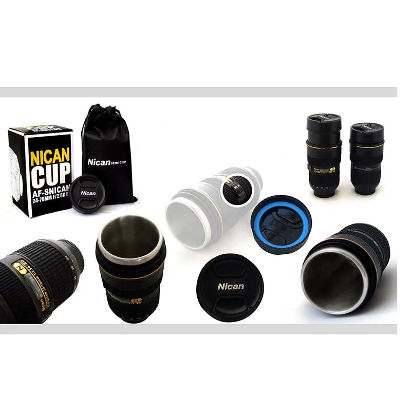 

Creative Stainless Steel SLR Simulation Camera Coffee Lens 400ml-500ml Mug Cup 1:1 Scale Coffee Cup Thermal Mug Creative Gift