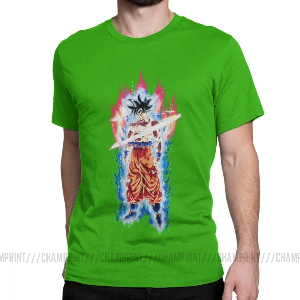 Goku Beerus Dragon Ball, мужские футболки, Vegeta Dbz, аниме, Harajuku, Забавные футболки, короткий рукав, вырез лодочкой, футболки, чистый хлопок, рисунок - Цвет: Зеленый
