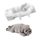3D форма для собачьего мороженого, взрывобезопасный охладитель для собаки, красивый мусс, помадка, силиконовая форма для украшения торта, домашние Формы для помадки