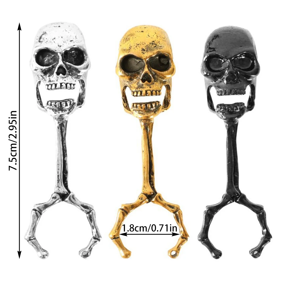 Personality Peculiar Skull Smoking Ring Metal Hand Holder Tool Accessories Men And Women Party Gifts | Дом и сад