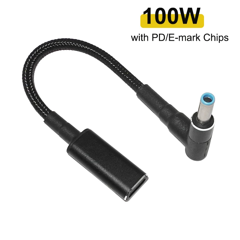 100W Тип USB C быстрой зарядки Кабеля до 4 5x3 0 мм Подключите конвертер постоянного