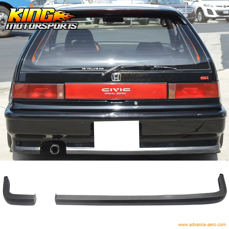 Подходит для 88 91 Honda Civic EF9 2DR 3DR Hatchback IK Style задний бампер спойлер PU Global бесплатная