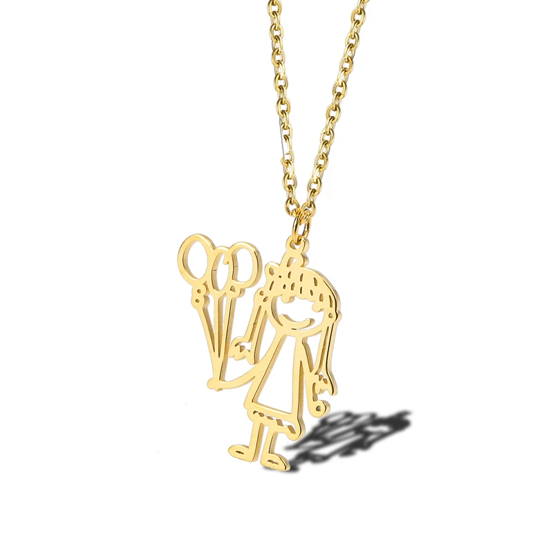 RIR Милые ожерелья для Gifs с воздушным шаром Модное детское ожерелье подвеской