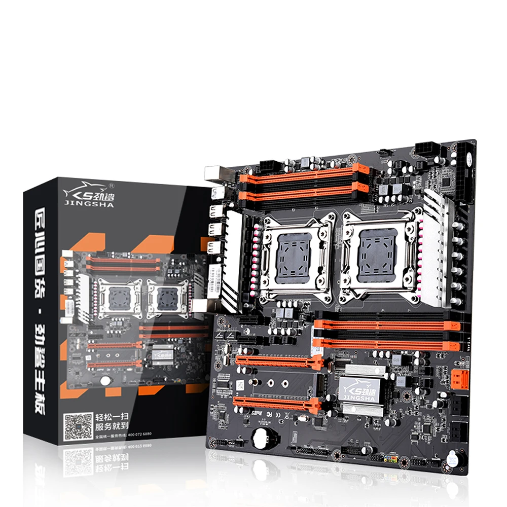 Материнская плата JINGSHA X79 с двумя процессорами LGA2011 SATA3.0 ATX 8 каналов двойной