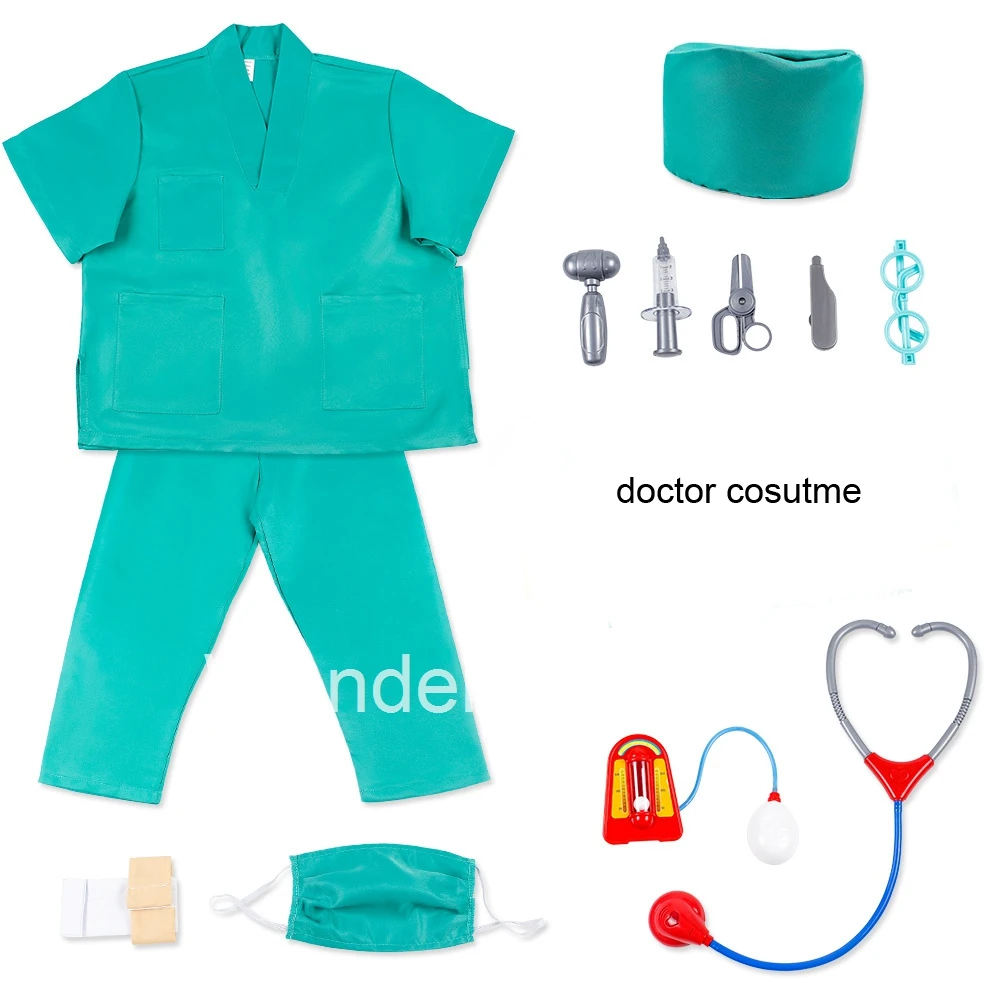 Wonder Garden Kid Children Profession Cosplay Multi Career Doctor Judge Vet Pilot Fireman Halloween Purim Costume |