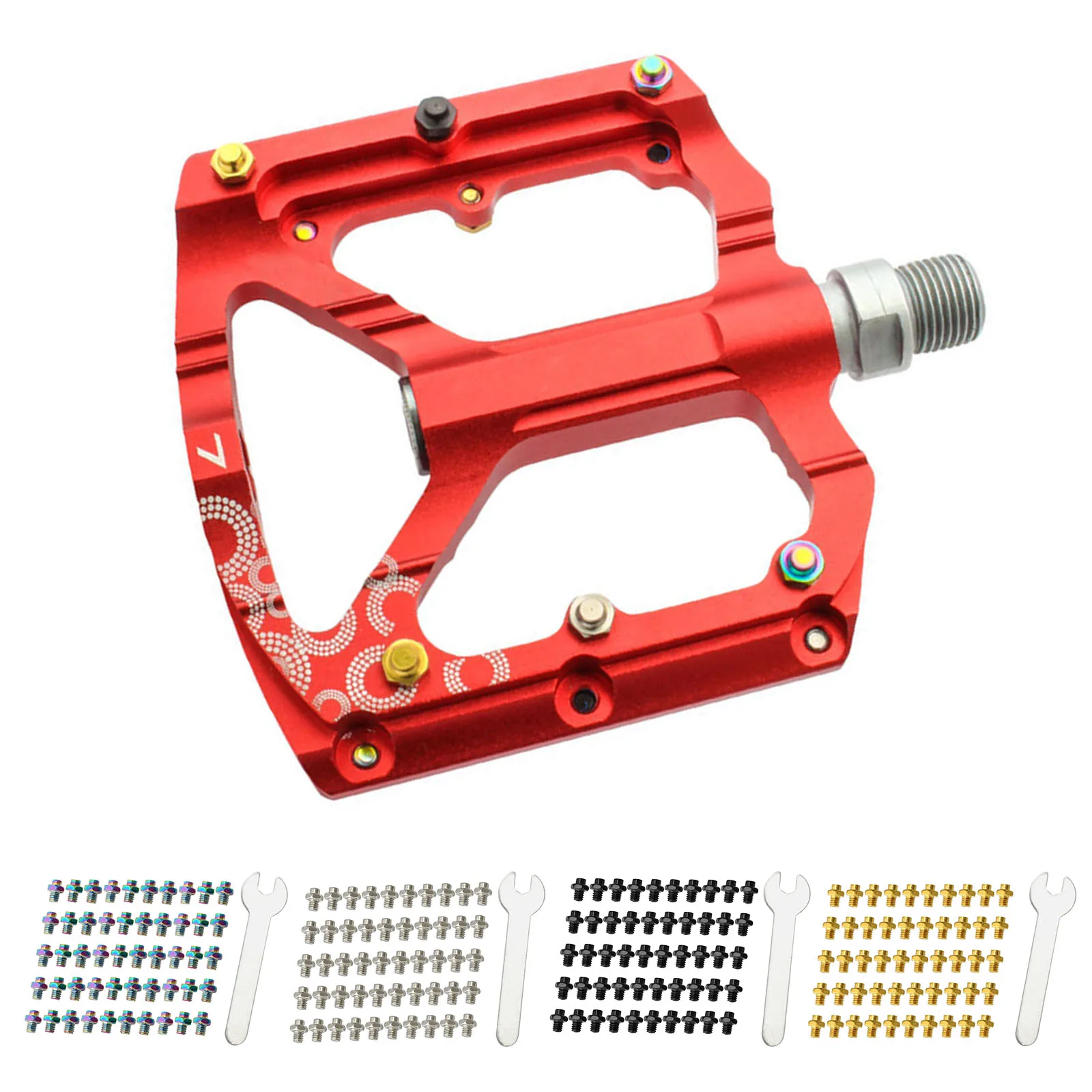 

50x Bike Pedal Screws Stainless Steel Skid-Proof Anti-Slip Bolts with Wrench MTB Road Bike Bicycle Stem Parts