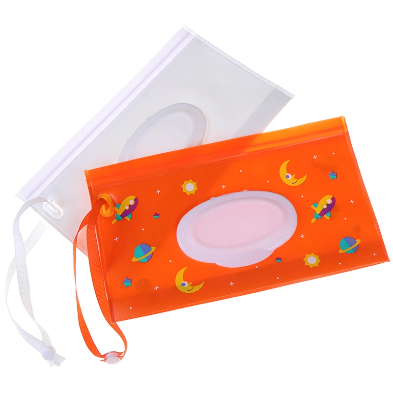 

New Eco-friendly Wipes Carrying Case Clutch and Clean Wet Wipes Bag for Stroller Cosmetic Pouch with Easy-Carry Snap-Strap