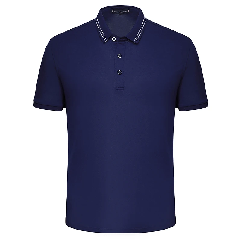 

S-4XL New Design Summer Mens Short Sleeve Polos Shirts Custom Embroidery Logo Casual Cotton Polos Homme Male Clothes Lapel Tops