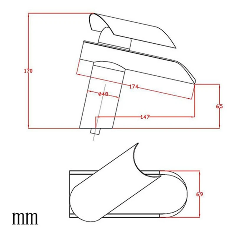 

F92B Bathroom Sink Faucet Single Lever Basin Faucet Single Lever Waterfall Bathroom