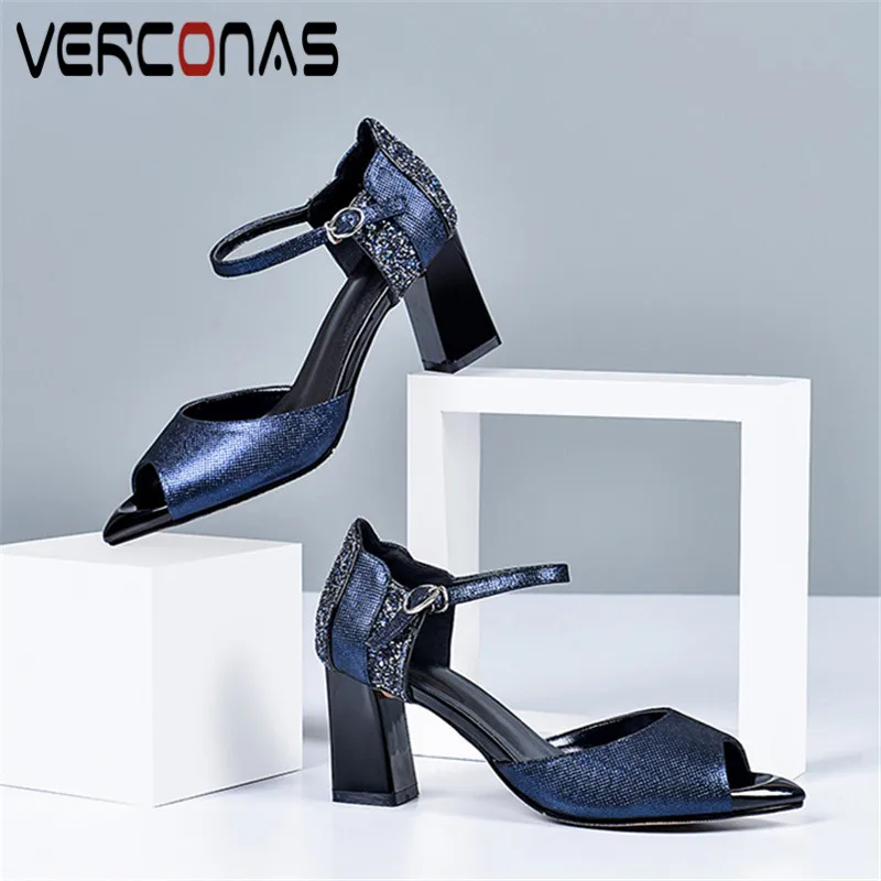 

VERCONAS модные офисные женские туфли; Женские босоножки; Женские туфли-лодочки; Высококачественная обувь; Натуральная кожа; Острый носок; Квад...
