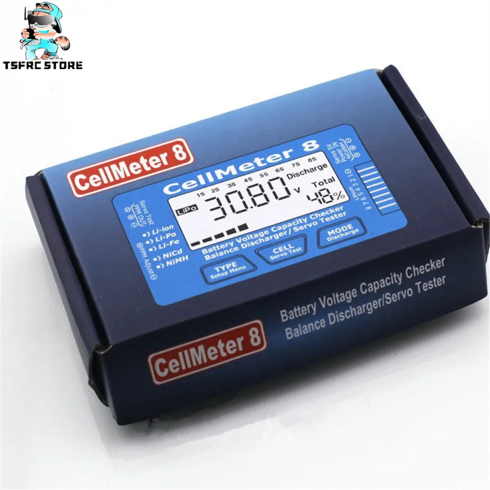 Rc cellmeter 8 AOK может обнаруживать 1-8s дисплей питания батареи с
