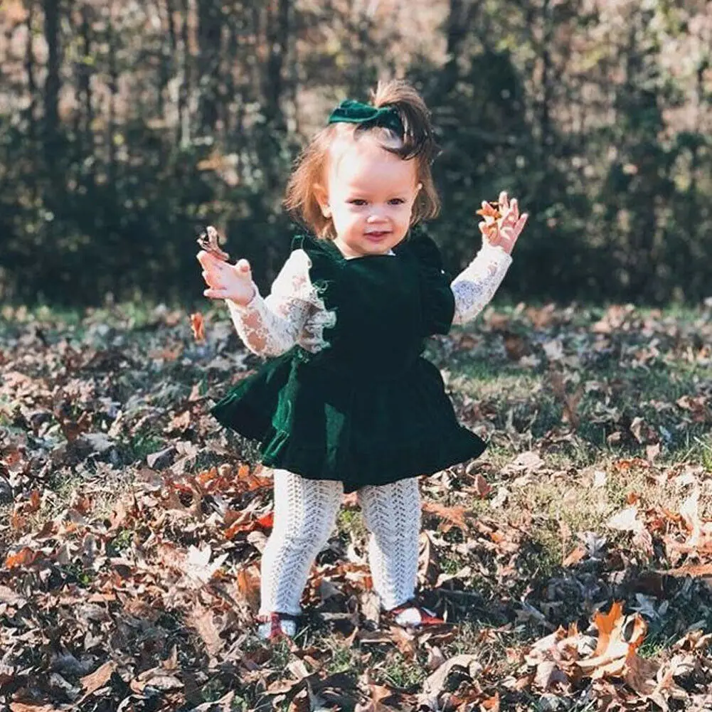 Emmababy Fashion Newborn Kids Baby Girl Floral Skirts Princess Lovely Corduroy Sundress Clothes Autumn A-Line Skirts 6M-5Y