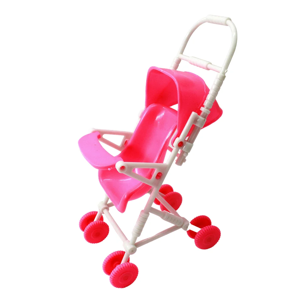 2021 New DIY Assemble Baby Carriage Stroller Trolley Doll Furniture Happy Family For Barbie For Kelly toy  Free Shipping