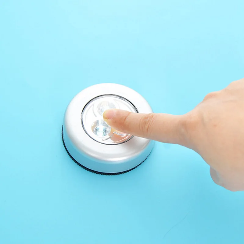 

1.5V Battery Powered LED Touch Night Light Wireless Self-adhesive Wall Cabinet Sticking Lamp Energy Saving Home Room Lighting