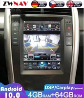 android 10 0 464gb car radio for ford edge 2012 2013 2014 vertical screen multimedia player car stereo gps navigation system