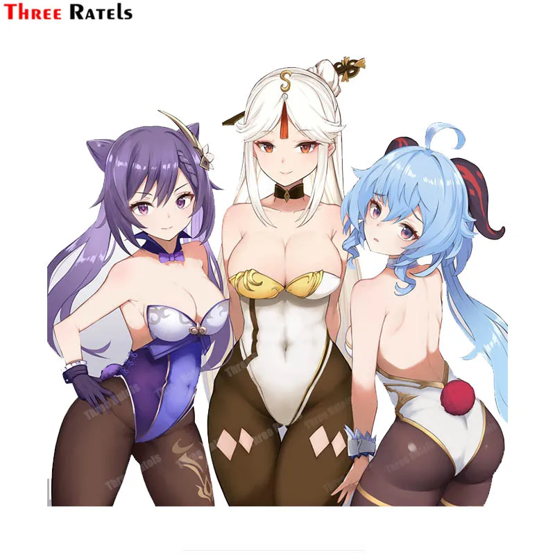

Three Ratels A353 Ganyu Keqing And Ningguang Genshin Impact For Girl's Bedroom Wall Decal Car Sticker Vinyl Materal Film