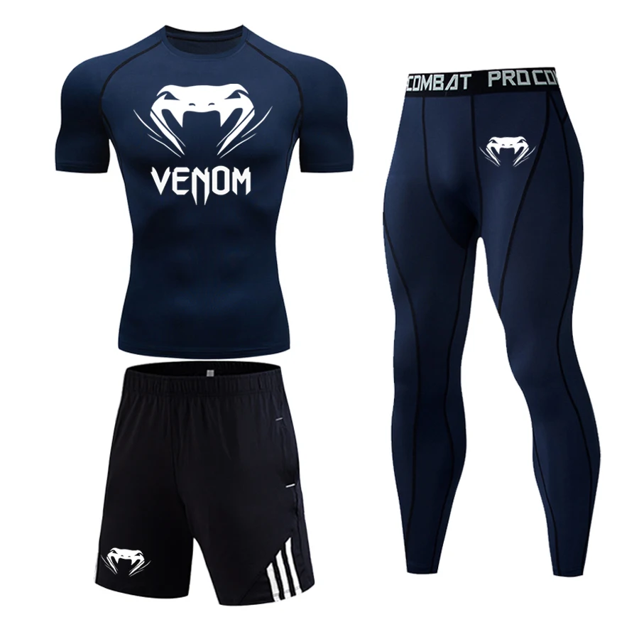 

Top Men's Gym Clothing Short Running Man Compression Tights Perspiration Track Suit Gym Man 6 Colors T Shirt Sport Pants S-XXXXL