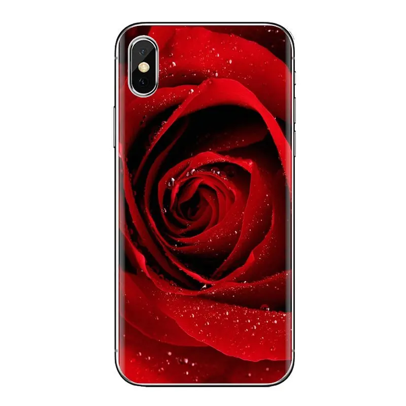 Red Rose Flowers For iPod Touch Apple iPhone 4 4S 5 5S SE 5C 6 6S 7 8 X XR XS Plus MAX Transparent Soft Shell Covers |