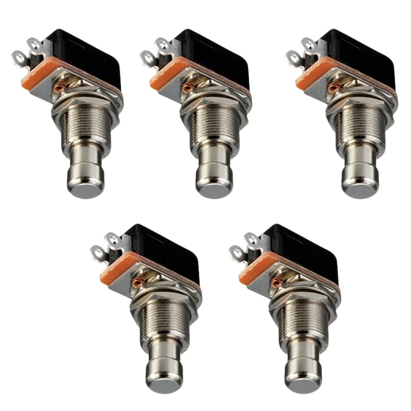 

Guitar Effects Pedal Box Momentary Spst Button Stomp Foot Switch Push Button Pack Of 5