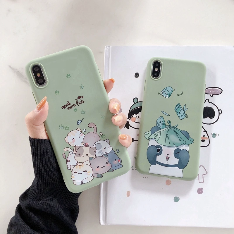 Мультяшный Мягкий силиконовый чехол для Etui iPhone 6 6S 7 8 Plus X XR XS Max 11 Pro Max 6,1 5,8 6,5 Мягкий силиконовый чехол с бантом