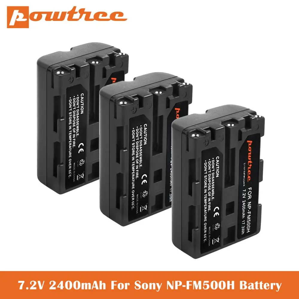 2400 мА/ч NP FM500H Батарея для Sony Альфа A900 A57 SLT A58 A65 A68 ILA77 A77 II цифровой Камера|Цифровые
