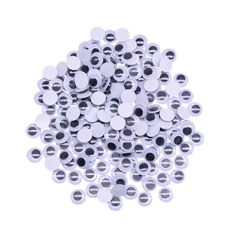 6/8/10/12mm Googly Eyes Self-adhesive DIY Scrapbooking Accessories for Teddy Bear Stuffed Toy Dolls Parts