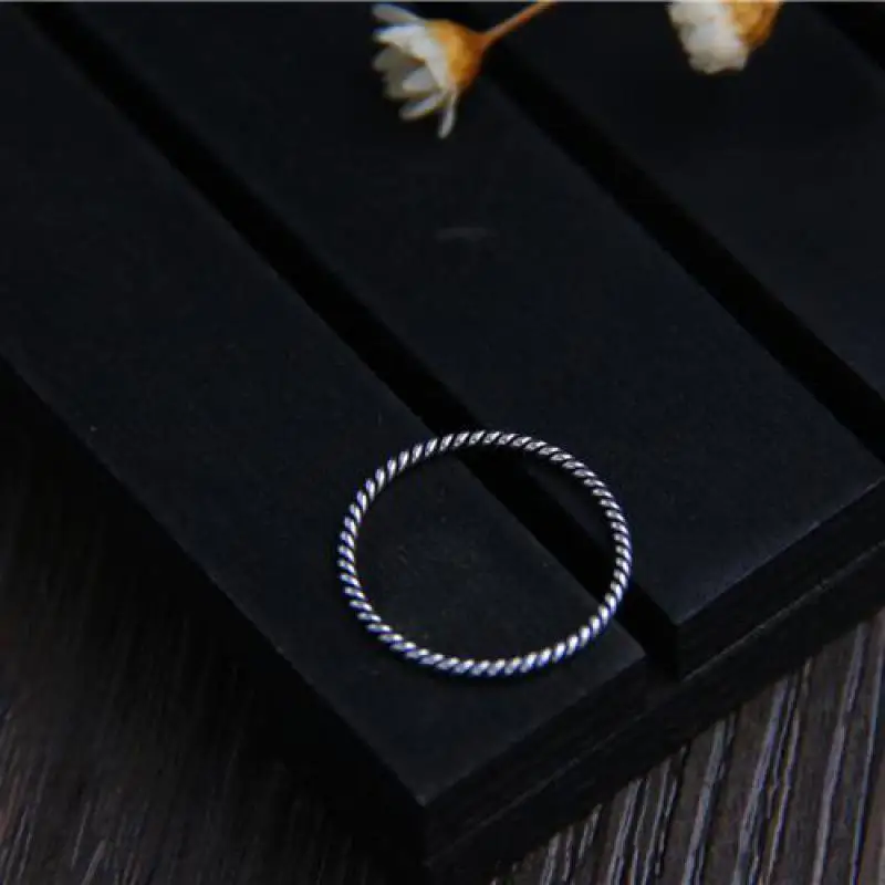 Элегантные реального чистого серебра 925 пробы серебряного цвета С хвостом кольца