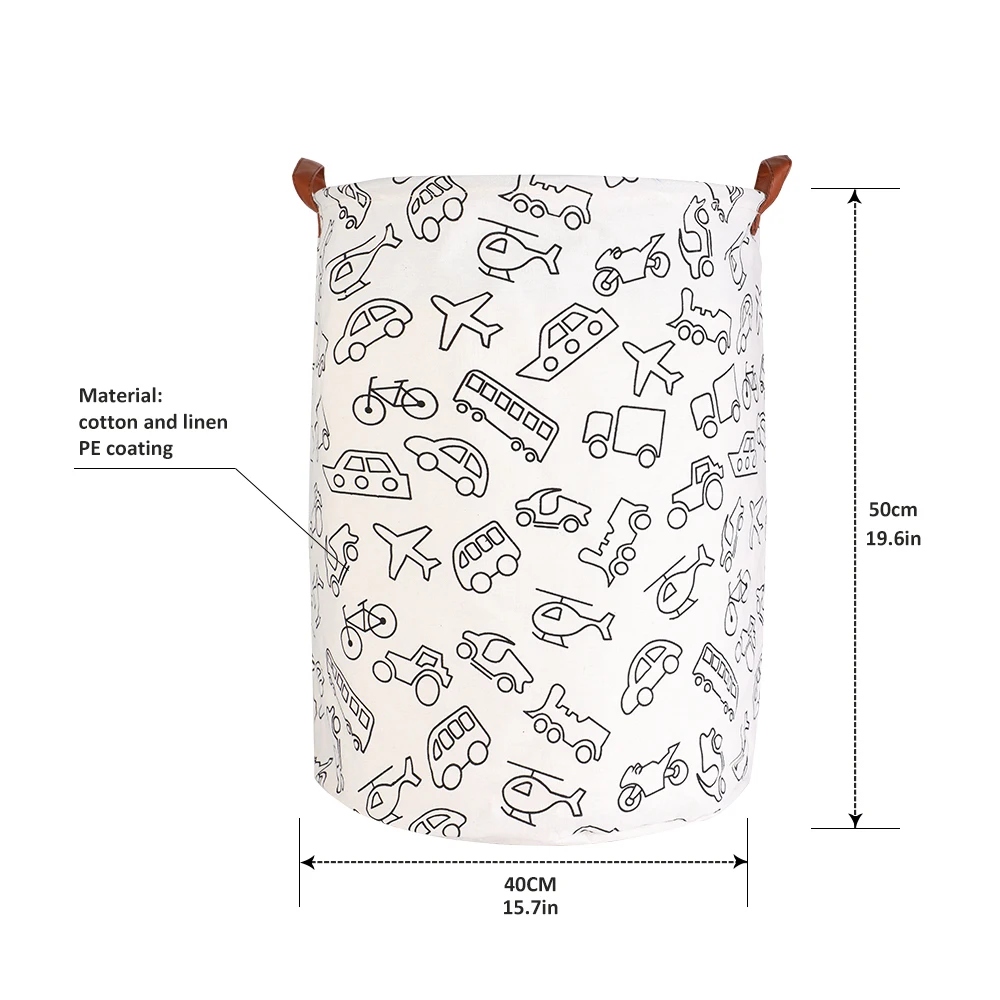 

Cotton Linen Cloth Art Portable Dirty Clothes Hamper, Waterproof Dirty Clothes Basket, Toy Storage Basket Without Threaded Lid