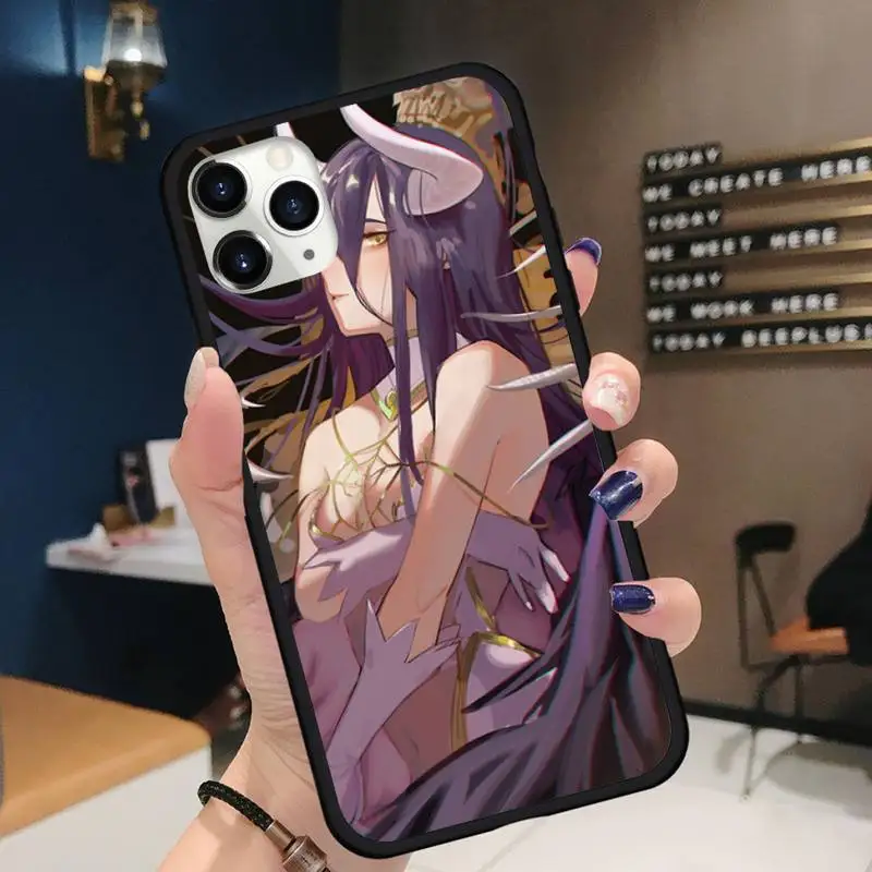 

Overlord albedo sexy girl anime Phone Cases for iPhone 11 12 pro XS MAX 8 7 6 6S Plus X 5S SE 2020 XR Soft silicone