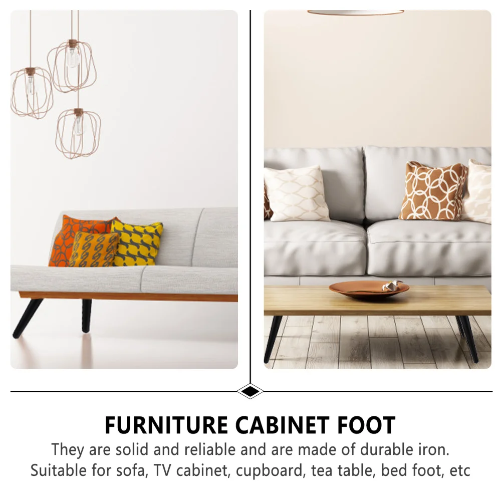 

4pcs Metal Iron Sofa Leg Cabinet Leg Bed Leg Furniture Support Feet for Home